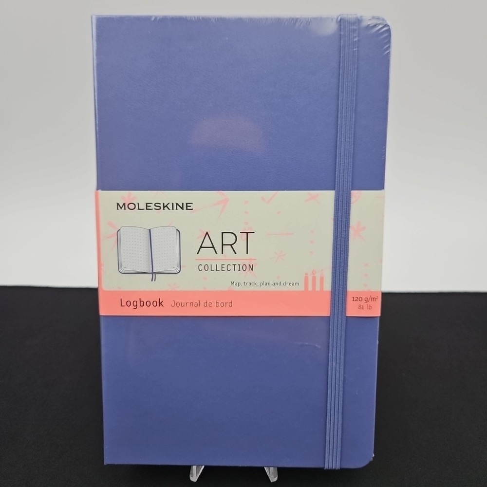 Moleskine Dotted Journal Logbook Lavender Hardcover 160pgs Art Collection New